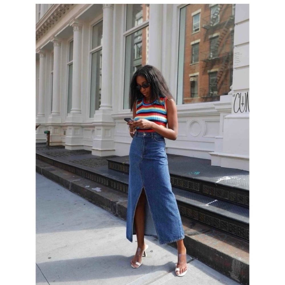 MADEWELL Midi Denim Skirt - Picture 3 of 9